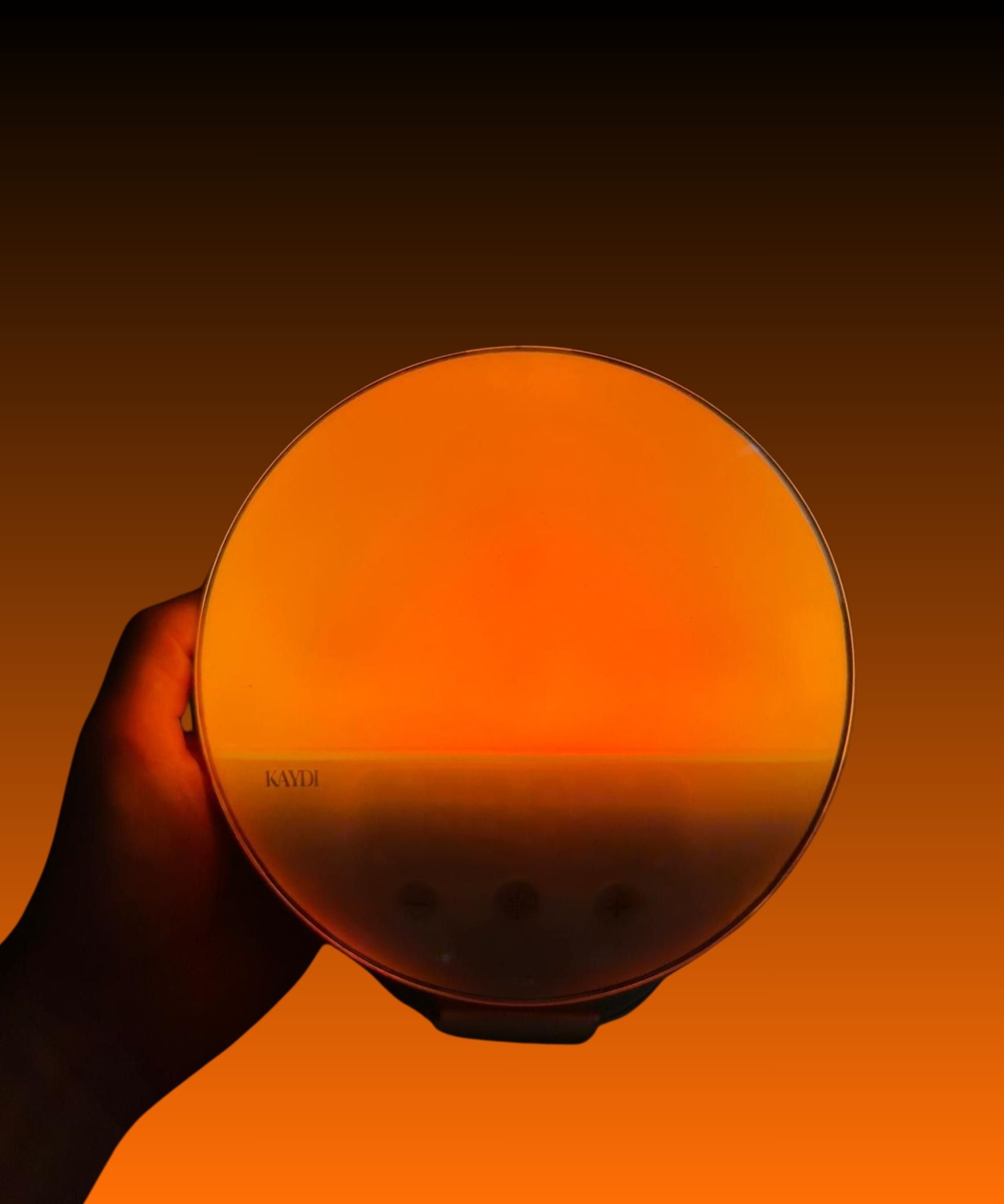 KAYDI One hero image with sunlight colour and black gradient 